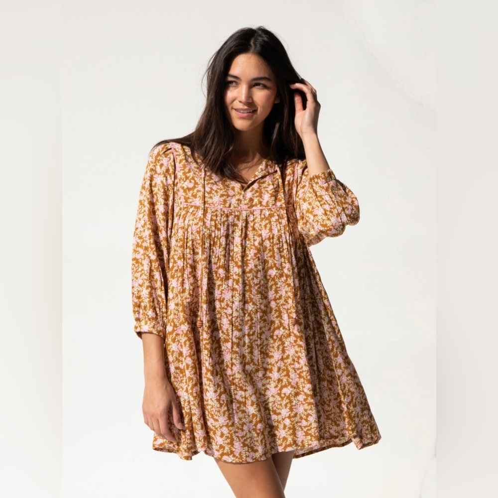 Natural Life Rose Mini Dress Size Large Floral